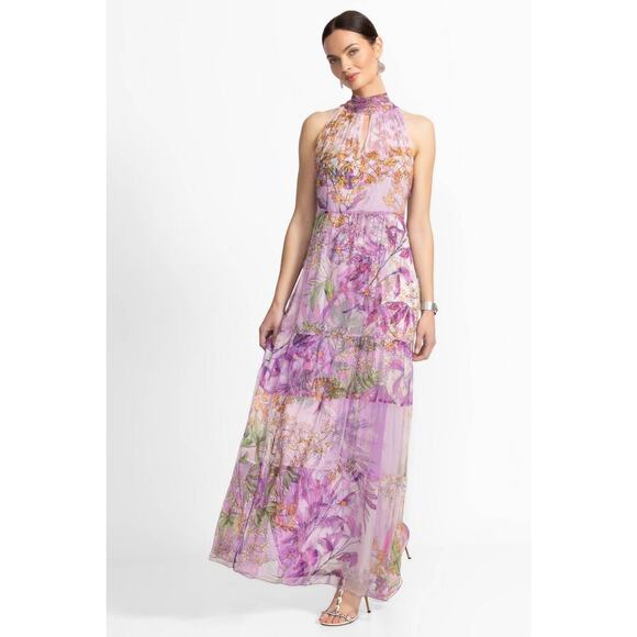 Johnny Was Dresses & Skirts - Johnny Was Women's Riona Halter Maxi Dress Sleeveless Purple Size Medium NWT